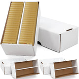 Yexiya 2 Pack 1600 Count Trading/Gaming Card Storage Box 2 Row Cardboard Storage Boxes for Gaming Cards Baseball Football Basket