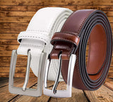 Men Casual Brown, White Artificial Leather Belt ()_320