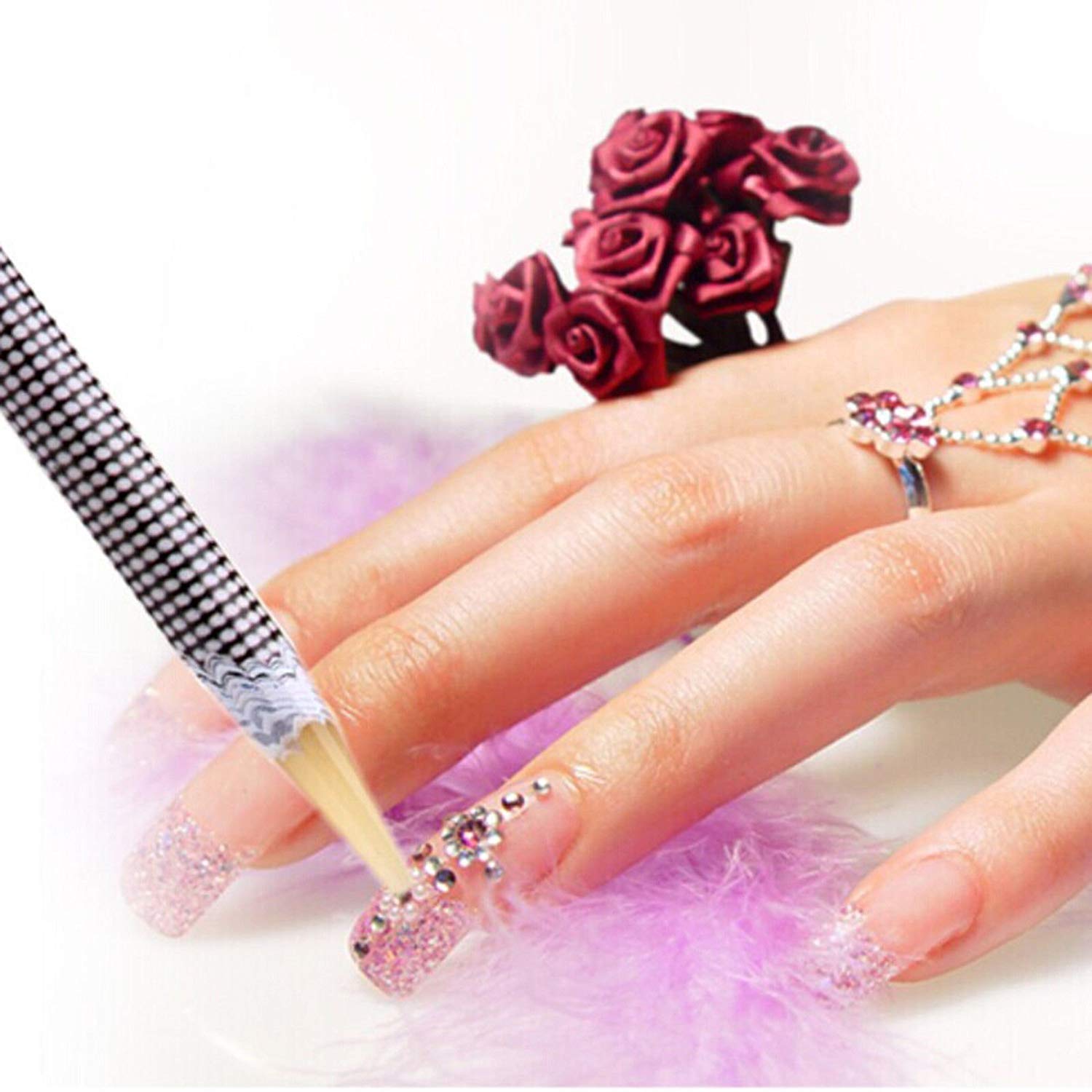 anmas rucci 10pcs Rhinestone Bead Gem Picker Dotting Pen Wax Pencil Point Dotting Tool (Wax Pen Tools for Rhinestones(10pcs))