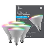 GE CYNC Smart LED Light Bulbs, Color Changing Lights, Bluetooth and Wi-Fi Lights,Compatible with Alexa and Google Home, PAR38 Ou