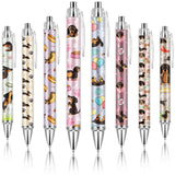 Ireer 8 Pcs Ballpoint Pens for Women 1.00 mm Cute Black Ink Fancy Pens Fine Point Smooth Writing for Students Classroom Office S