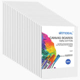 Gotideal Canvas Boards for Painting, 24pcs 12x16 Primed Canvas for Painting, Bulk Painting Canvas for Kids and Adults, White Bla