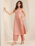 Libas Women'S Cotton Blend Kurta Sets (400564_Peach_L)