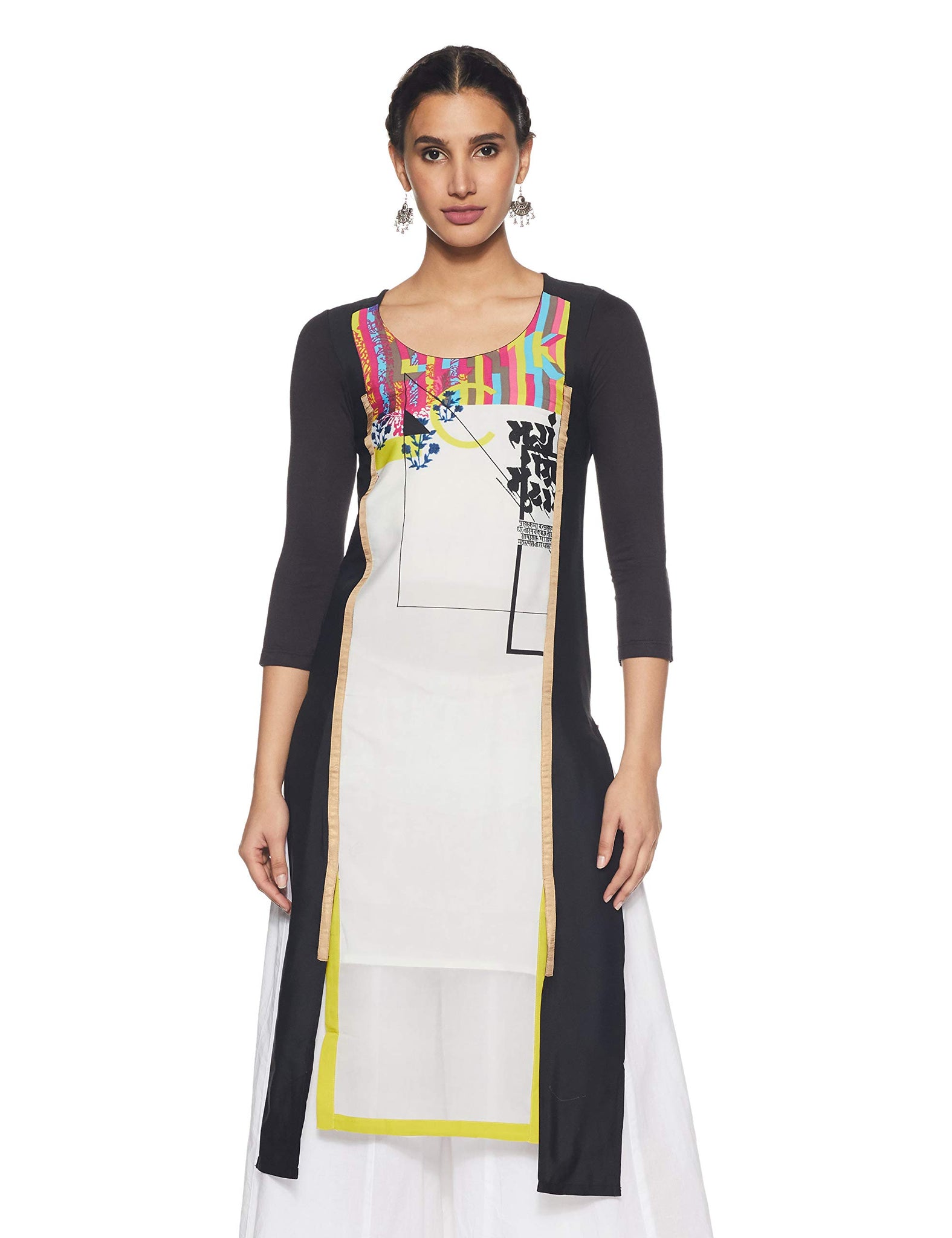 W For Woman Women'S Straight Satin Kurta (16Au15992-57831_Std Ecru_6)