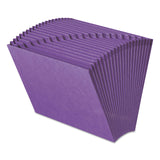 Smead 70721 HeavyDuty AZ Open Top Expanding Files 21 Pockets Letter Purple