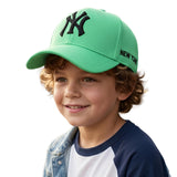 Jamont Ny Baseball Cap For Kids, Adjustable Black Cotton Summer Cap, Unisex Sports Cap (In, Age, 4 Years, 12 Years, See Green)