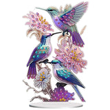 Diamond Painting Kits for Adults Beginners, 5D Full Drill Hummingbird Crystal Art Desktop Ornament, DIY Single Sided Home Office