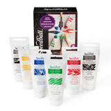 Speedball Fabric & Paper Block Printing Ink 6Color Set, 1.25Ounce x 6