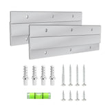 French Cleat 6 inch 2 Pairs Mirror Hanger Kit 60 lb Z Hanging Heavy Picture Mirror Frame Wall Mounting Bracket Hardware Duty Cli