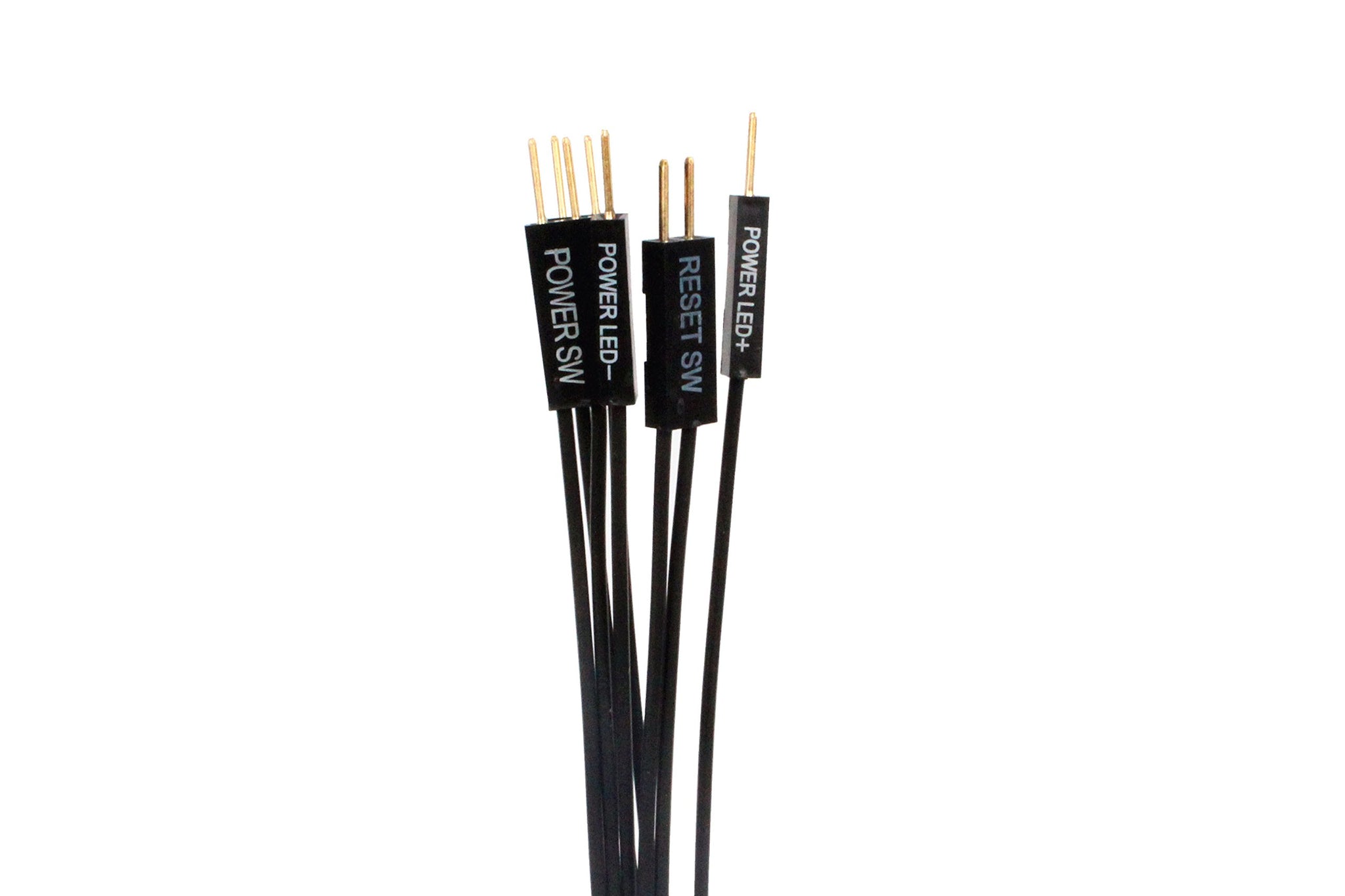NOYITO Motherboard Extension Cable Set 22AWG Silver Plated Cable Gold-Plated Plug Power SW Power LED HDD LED Reset SW Four Kinds