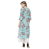 Gosriki Women'S Crepe Straight Kurta Pack Of 02 (Kurti-Combo-Sty-084_M_Blue & Pink_Medium),Blue & Pink,,B09HGPZJXL