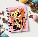 Vprint Zombie Cat Spiral Wiro Unruled Reuseable Notebook With Pen Blank Pages Notebook Diary Journal Drawing Book SizeA5(6X8 In