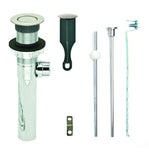 PF WaterWorks PF0730BNCHNO, Chrome Plated ABS Body Bathroom Sink/Lavatory PopUp Drain with Ball Lift Rod | Without Overflow 