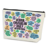 Counselor Gifts Inspirational Counselor Makeup Bag Cosmetic Bag Counselor Appreciation Gifts Birthday Graduation Retirement Than