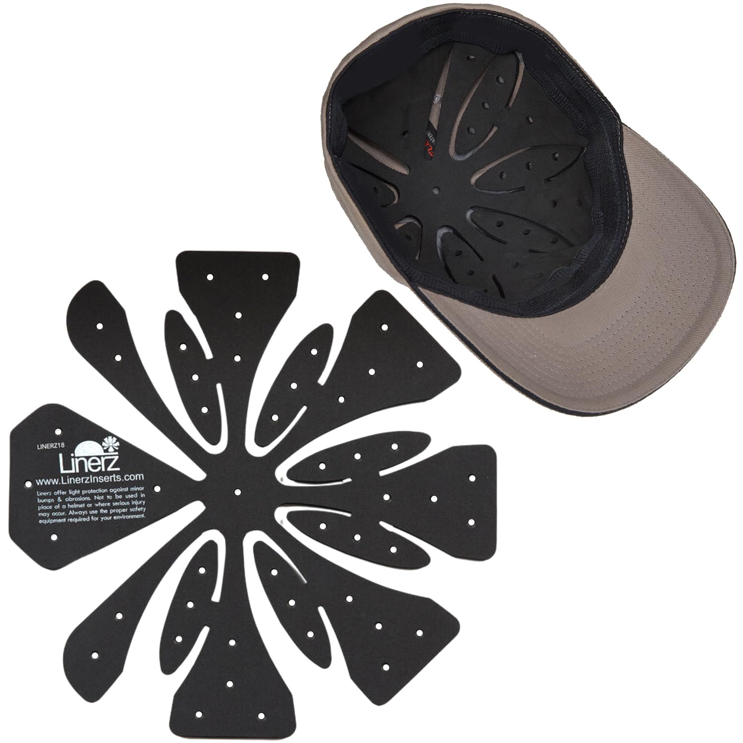 1 Pack Linerz Foam Plus Flexible Hard Shell Bump Cap Hat Inserts Ventilated Lightweight Universal Trim to Fit LINERZ18HS1PACK