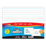 BAZIC Dry Erase Lap Board 9x12, Double Sided Primary Ruled & Blank, Small Portable Whiteboards for Teacher Home, 1Pack