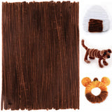 Praisebank Brown Pipe Cleaners for Crafts, 200pcs, Chenille Stems for DIY Projecets, Arts & Crafts Supplies for Festival Party D