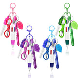 24 pcs Nurse Pen Set Include Permanent Marker Pen Pen Lights for Nurses Retractable Ballpoint Pen Nursing Keychain Clip Foldable