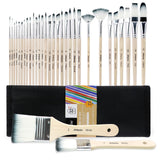 Artecho 32 PCS Paint Brushes for Acrylic Painting, Acrylic Paint Brushes for Oil, Watercolor, Acrylic, Gouache and Canvas Painti