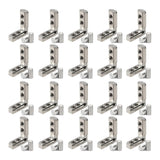 20 Pcs 1 x 1 Aluminum Extrusion Profiles 1010 Series L-Shape Interior Corner Connector Joint Bracket with Screws for 10x10 Alumi