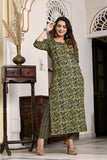 Gosriki Women'S Cotton Blend Printed Straight Kurta With Pant (Mangla Green-Snw-Gs_L_Green_Large),Green,,B0C5TGM7HH