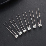 Anglacesmade Bridal Hair Pins Crystal Hair Pin Pearl Bobby Pins Wedding Headpiece Bridesmaid Flower Girl Hair Accessories for Wo