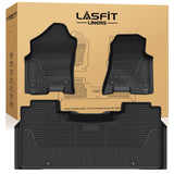LASFIT Floor Mats for Ram 1500 2019-2024 Crew Cab with Rear Under-Seat Storage Bucket Seat (NOT Fit for Classic Model), 4 Full S