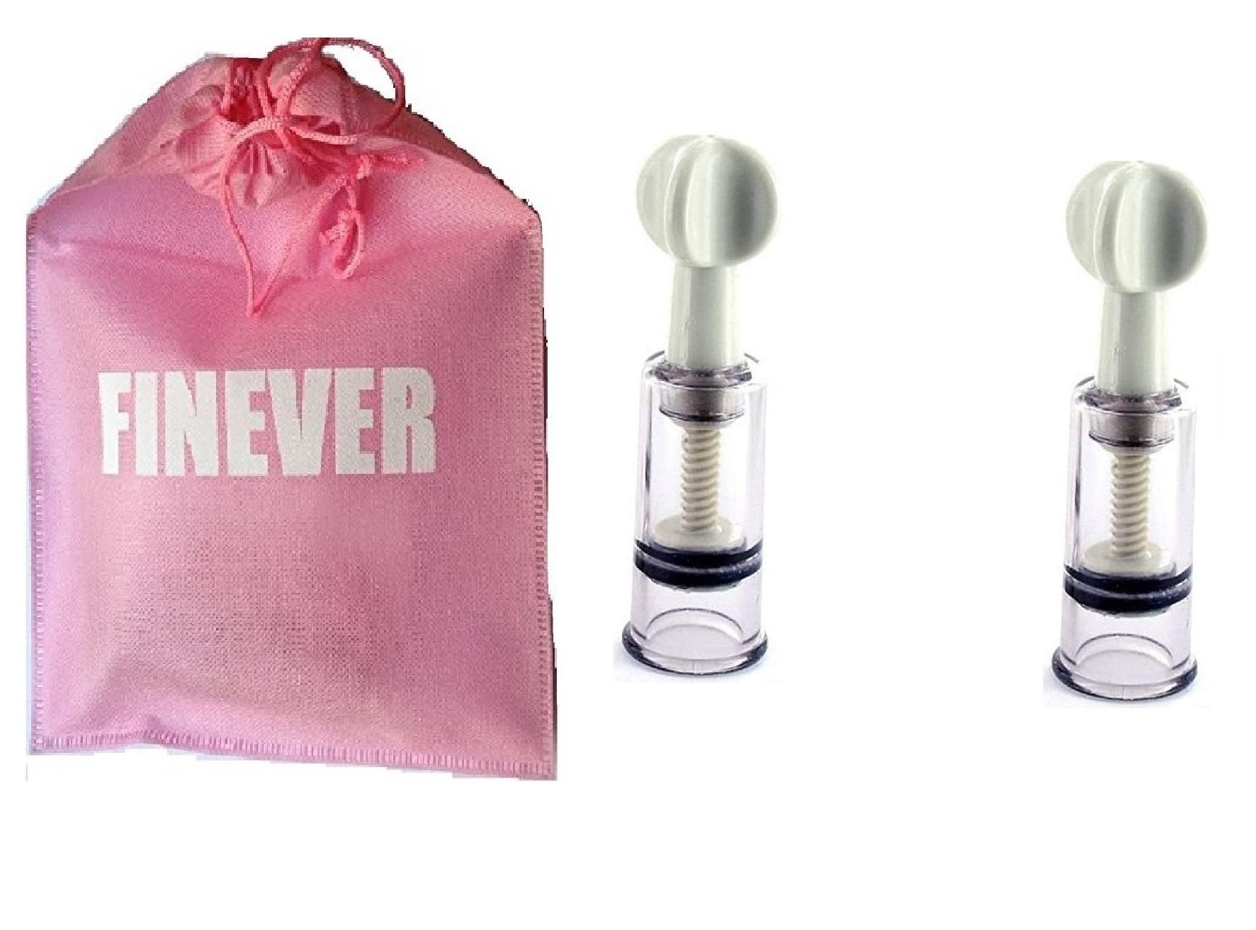 FINEVER Body Vacuum Suction Cup Breastfeeding Mother and Women for Nipp.le Flat Shy and Inverted Nippl.ES Cups (4.1X1.1 Inch, 2,