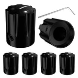 DaierTek Guitar Pedal Knob Metal 6.35MM Potentiometer Knob 1/4 Shaft Control Knobs Black Aluminum Apilifier Knobs with Set Screw