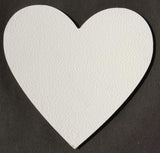 MSGH Pack of 3, Heart Shape Wooden Panel Art Board Canvas Texture Sheets with 5mm Thickness, Compatible with Acrylic Oil & Epoxy