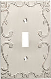 Franklin Brass Classic Lace (1Pack) Decorative Light Switch Cover Wall Plate Wall Plate Brushed Nickel 1Gang Wall Plate Switch