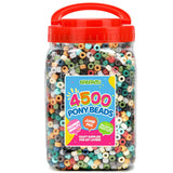 8000+ pcs Pony Beads Bulk for Bracelet Black Beads Making for Hair Braiding DIY Crafts Kandi Jewelry Key Chains and Ornaments De