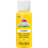 Apple Barrel Multi Surface Acrylic Paint, 2 oz, Lemon 2 Fl Oz