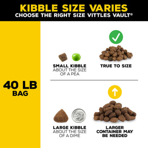 Gamma2 Vittles Vault Stackable Dog Food Storage Container With Airtight Lid - For up to 40 Pounds of Dry Pet Food - For Cat and