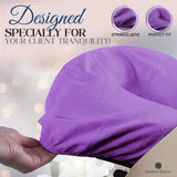 LONDON LINENS Pack of 4, Premium Extra Thick 100% Cotton Flannel Massage Tables Face Cradle Covers Cozies Fitted - Includes 4 pc