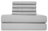 Queen Sheets Set 6 Piece Cooling Bed Sheets with 4 Envelope Pillowcases Soft Microfiber Deep Pocket Hypoallergenic Washable Bedd