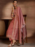 Libas Women'S Pure Silk Kurta Set (487290R Pink Xl