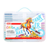 deli EC19948 Liquid Acrylic Marker Set | Flexible Brush Tip with Pressure Ink Control System | Bright & Vibrant Waterproof Ink