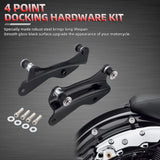 Amazicha Vivid Black 4 Point Docking Hardware Kit , 4 PCS Docking Hardware Covers Compatible for Harley Davidson Touring Street