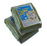 GUARD SHIELD Tarps Heavy Duty Waterproof 12x16 Feet Green Poly Tarp Cover Outdoor Thick UV Resistant Tarpaulin with Grommets 10m