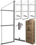 OAKMOORE Heavy Duty Shipping Container Shelving, 4 Pack Shipping Container Accessories, Pre Welded Storage Container Shelves, Co