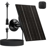 VUEBEE Solar Panel for Blink Outdoor 4/3/XT2/XT Camera, 4W High-Efficiency Solar Charger with 10ft Cable, USB-C & Micro USB Adap