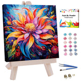 JUJUHOOD Abstract Flower Framed Paint by Numbers Kit for Adults Beginner & Kids Ages 8-12, Watercolor Paint by Number Without Ea