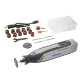 Dremel 8150 8V Cordless Rotary Tool Kit with Brushless Motor and LED Nose Cap - Variable Speed 5,000-30,000 RPM, USB-C Rechargea
