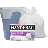 HandiBag HAB6FW130 Super Value Pack, 8gal, 0.6mil, 22 x 24, White (Box of 130)