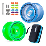 MAGICYOYO Pack of 2 Responsive Yoyos K1 Tug Return Hubstacks Yo-yo for Kids Beginners Dual Purpose Yo Yo with Unresponsive Beari