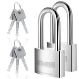 KAWAHA 41/40L-2PS 1-9/16 inch (40mm) Long Shackle High Security Stainless Steel Padlock with Stainless Steel Key for Both Indoor