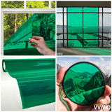 Vvivid Transparent Colorful Vinyl Window Tinting Sheets (10Ft X 4.9Ft Green) -Like New