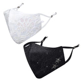 Masq By QOne Starburst 4 Layer, Reusable, With Detachable Chain & Ear Adjusters, AntiBacterial(Bfe>99%) Satin Cloth Face Mask 