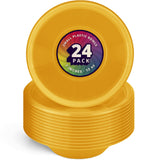 DecorRack 24 Small Plastic Bowls, 7 inch Disposable Popcorn, Soup, and Salad Bowls, Kids Birthday and Holiday Party Supplies, Fr